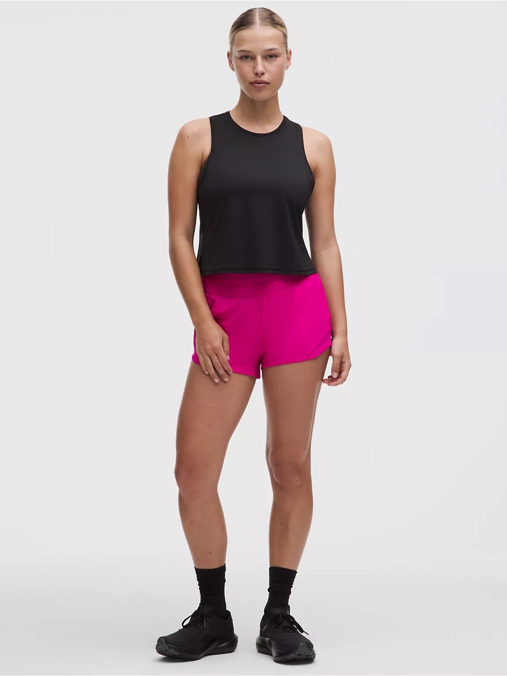 030. Lululemon NWT Hotty Hot High-Rise Lined Short 2.5" Pink Flare size 8